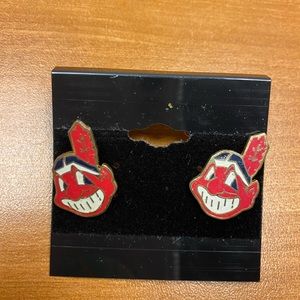 Chief wahoo vintage Cleveland Indians earrings